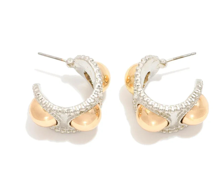 Chunky Hoop Dome Earrings