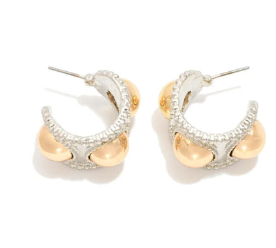 Chunky Hoop Dome Earrings