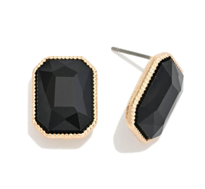 Glass Crystal Stud Earrings