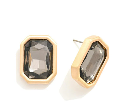 Chunky Rhinestone Drop Earrings