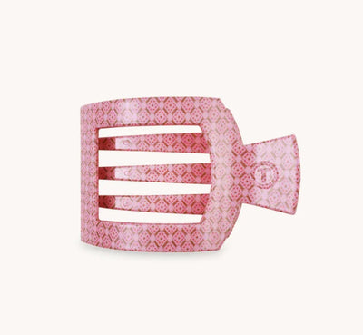 Teleties Small Flat Square Clip - Laura Park Berry Cozy