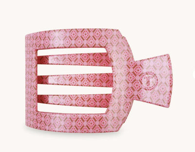 Teleties Large Flat Square Clip - Laura Park Berry Cozy