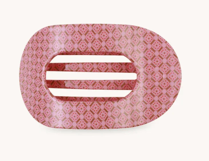 Teleties Flat Round Small Hair Clip - Laura Park Berry Cozy