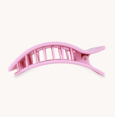 Teleties Medium Flat Rectangle Clip - Merry Pinkmas