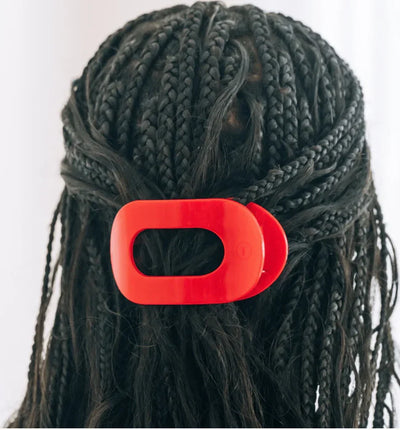 Teleties Flat Round Medium Hair Clip - Red Carpet Ready