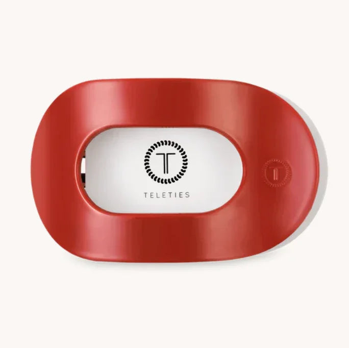 Teleties Flat Round Small Hair Clip - Red Carpet Ready