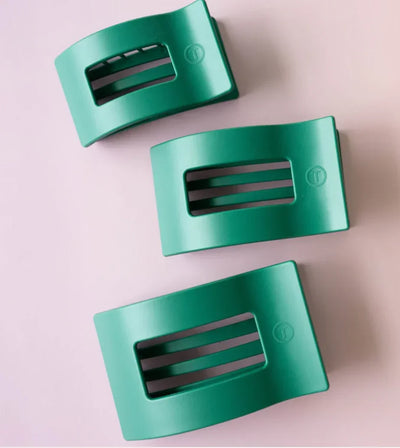 Teleties Medium Flat Rectangle Hair Clip - Fir Real