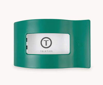 Teleties Small Flat Rectangle Clip - Fir Real