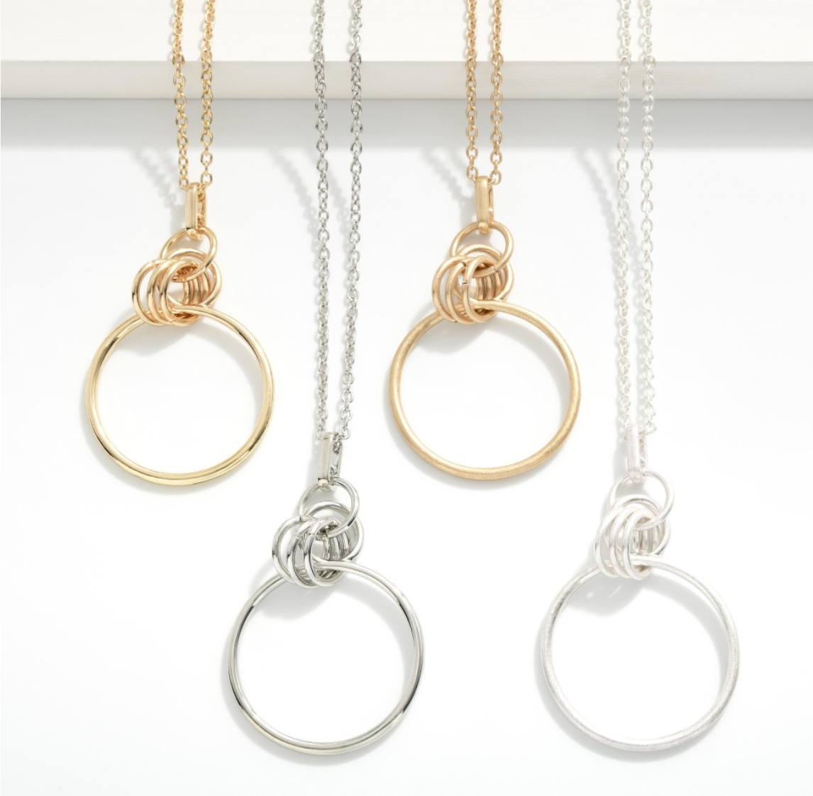 Long Chain Link Hoop Necklace