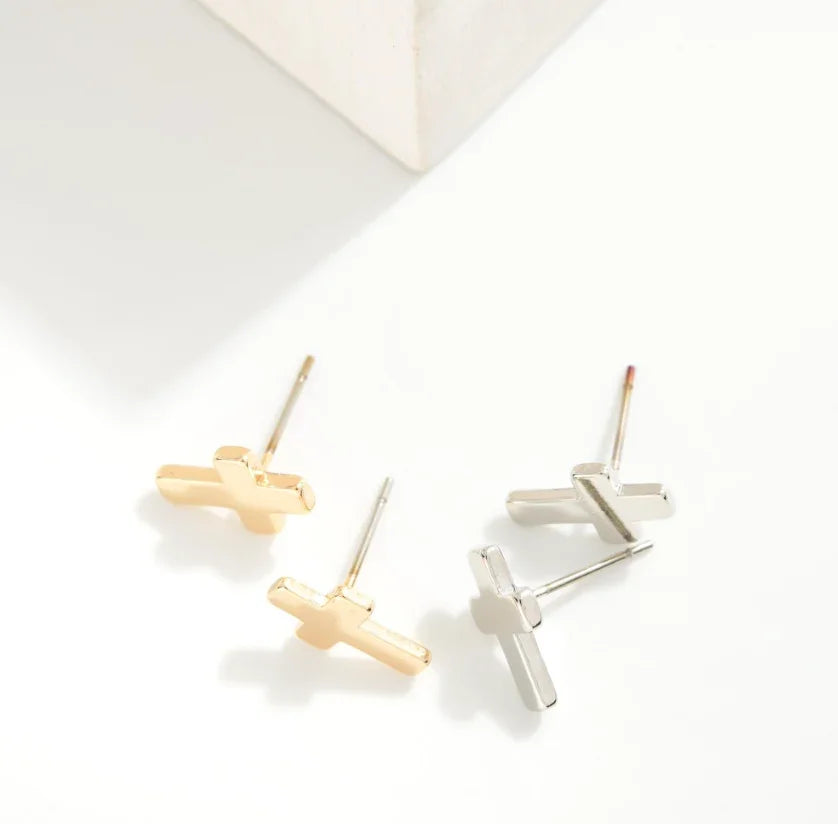 Cross Stud Earrings