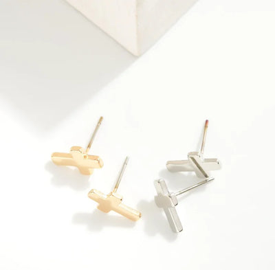 Cross Stud Earrings