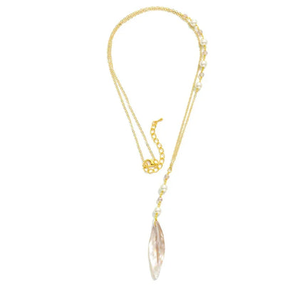 Long Shell Necklace - White