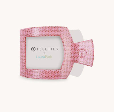 Teleties Small Flat Square Clip - Laura Park Berry Cozy