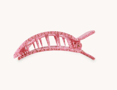 Teleties Small Flat Square Clip - Laura Park Berry Cozy