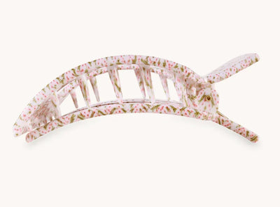 Teleties Large Flat Square Clip - Pine & Pearl