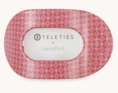 Teleties Flat Round Large Hair Clip - Berry Cozy