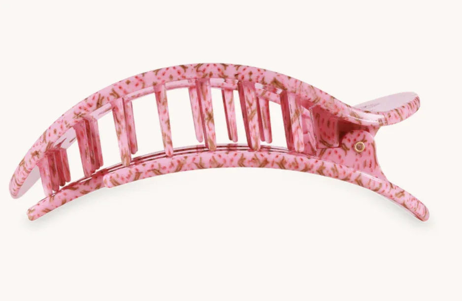 Teleties Flat Round Large Hair Clip - Berry Cozy