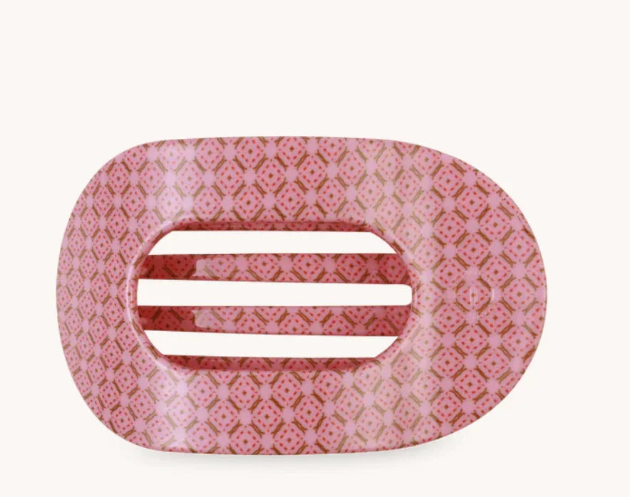 Teleties Flat Round Medium Hair Clip - Laura Park Berry Cozy