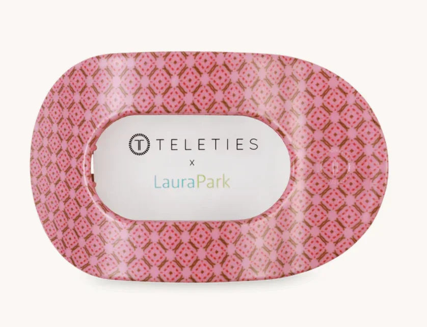 Teleties Flat Round Medium Hair Clip - Laura Park Berry Cozy