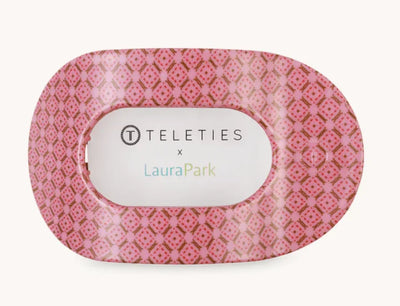 Teleties Flat Round Medium Hair Clip - Laura Park Berry Cozy