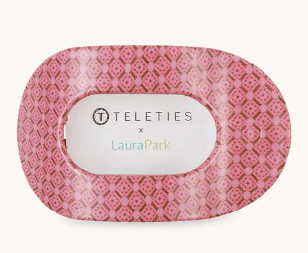 Teleties Flat Round Small Hair Clip - Laura Park Berry Cozy