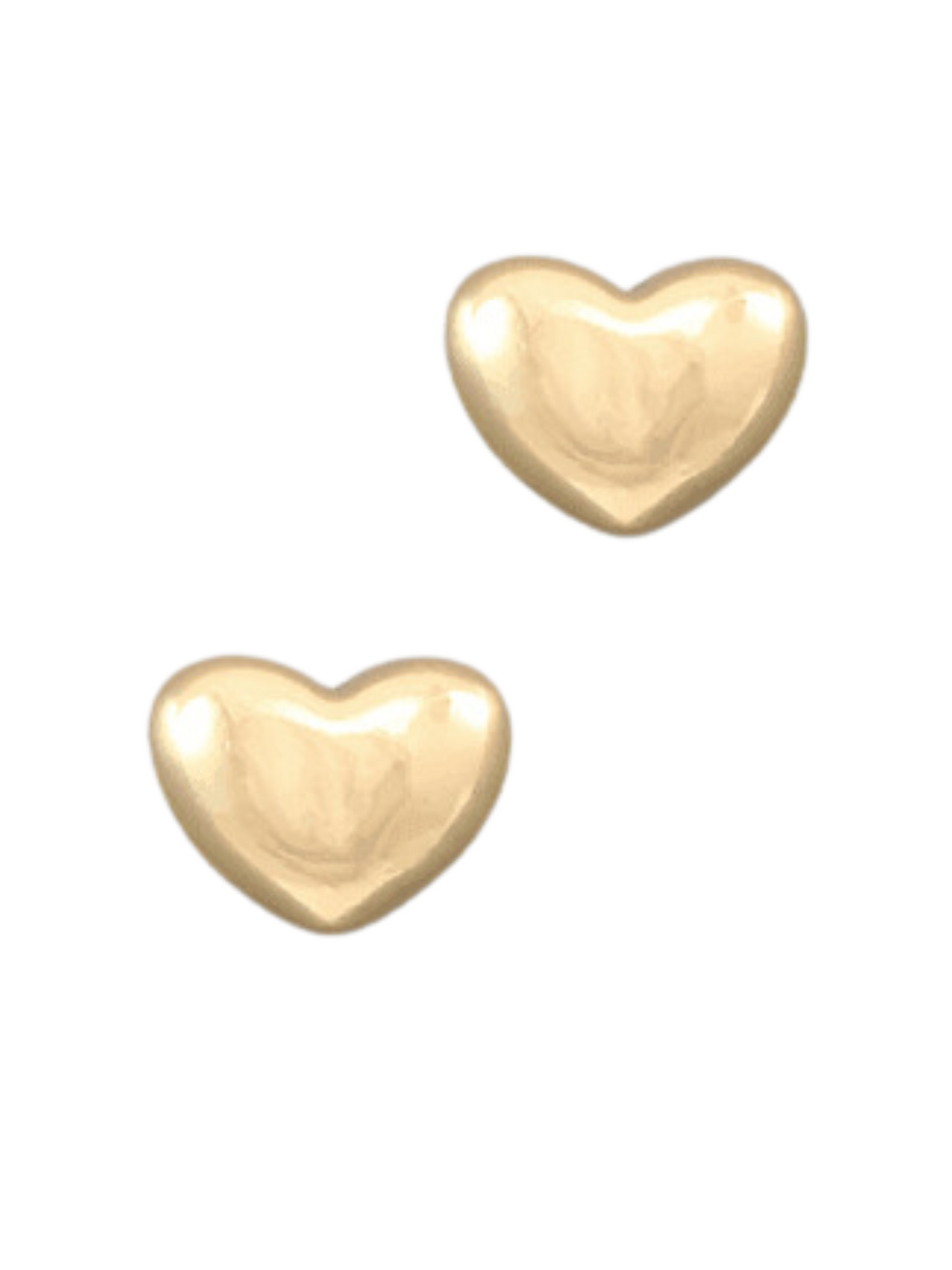 Heart Dome Studs in gold.