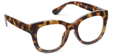 Tortoiseshell eyeglasses on a white background