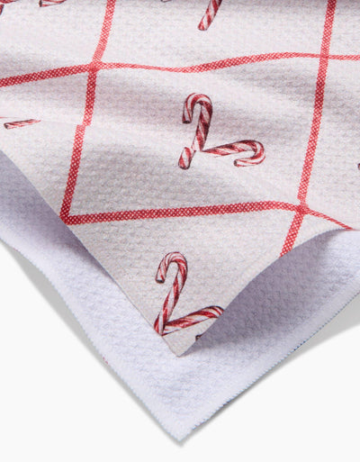 Geometry Tea Towel - Festive Candy Canes