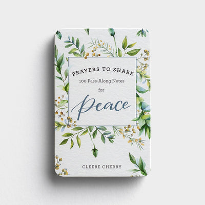 Prayers to Share: 100 Pass-Along Notes for Peace | Cleere Cherry front.
