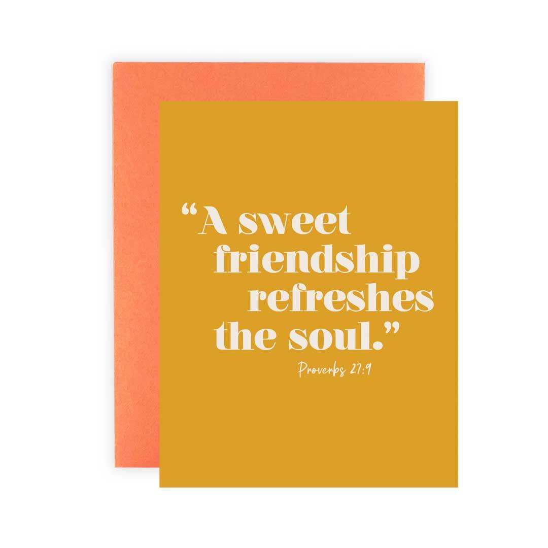 Sweet Friend Gold Greeting Card | Fruit of the Vine Boutique 