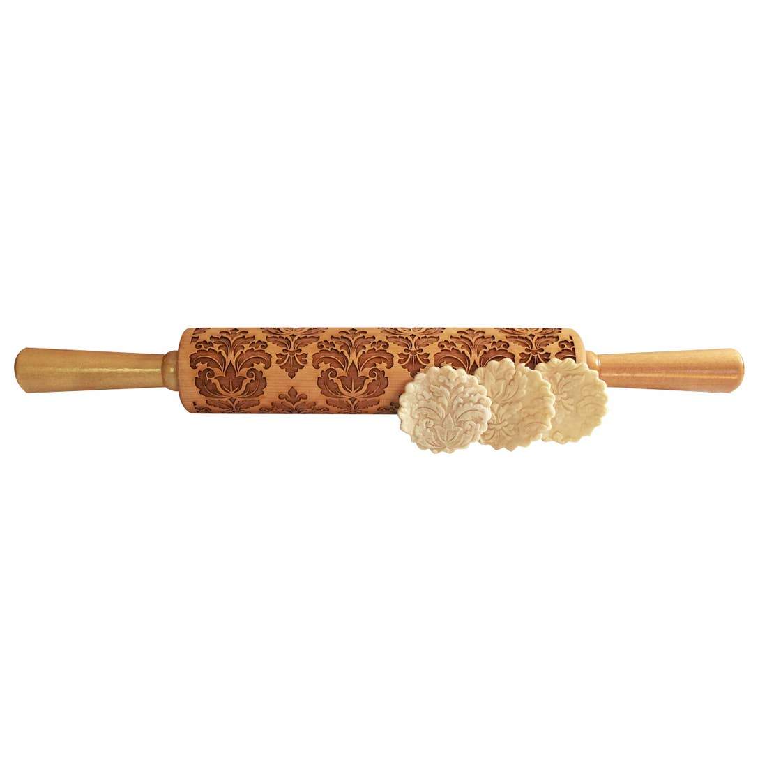 Damask Wooden Embossing Rolling Pin - Fruit of the Vine