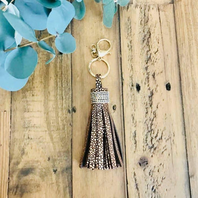 Leather Classic Tassel Keychains | Fruit of the Vine Boutique 