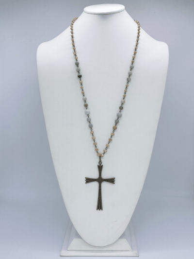 Bronze Cross Handmade Necklace | Fruit of the Vine Boutique 