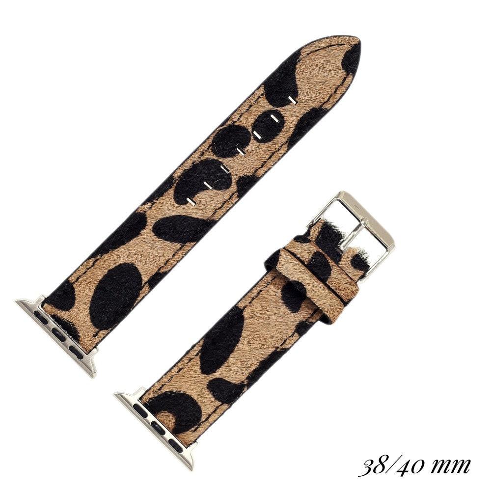 Faux Fur Leopard Print Watch Band | Fruit of the Vine Boutique 