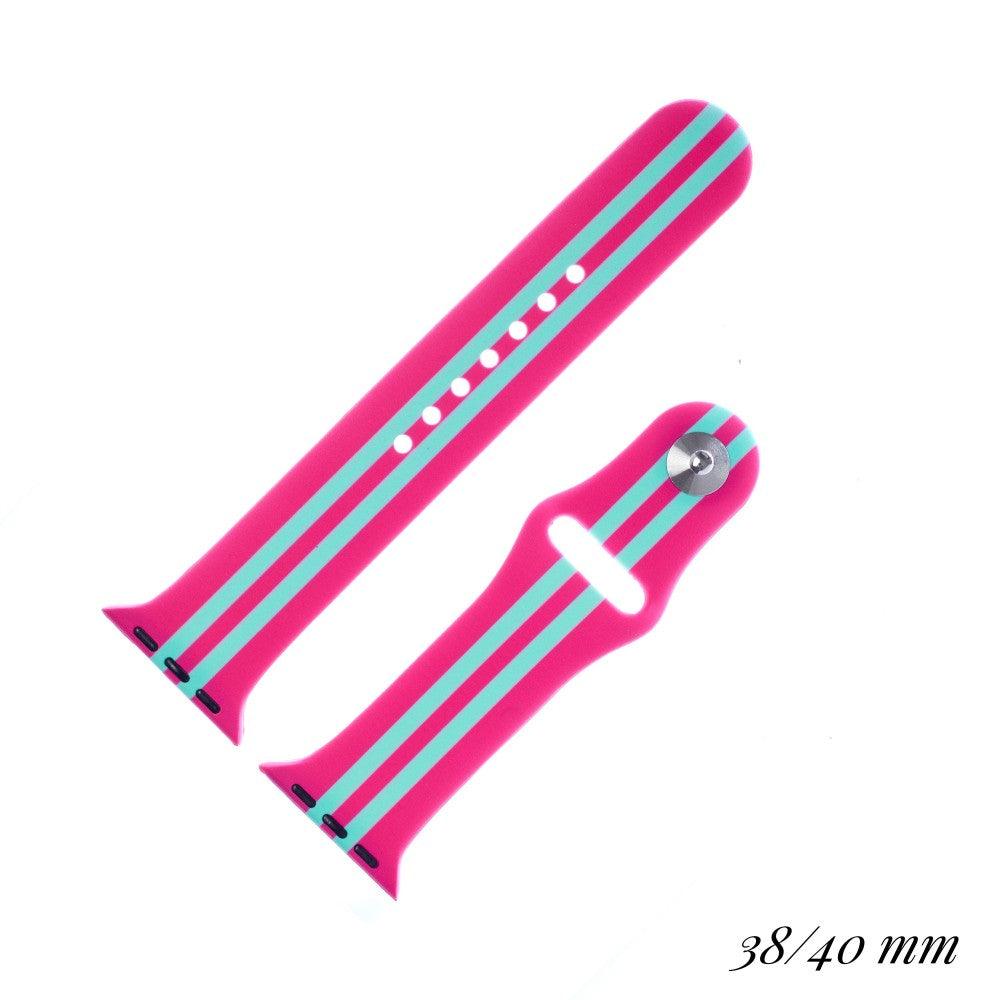 Pink and Mint Silicone Watch Band | Fruit of the Vine Boutique 