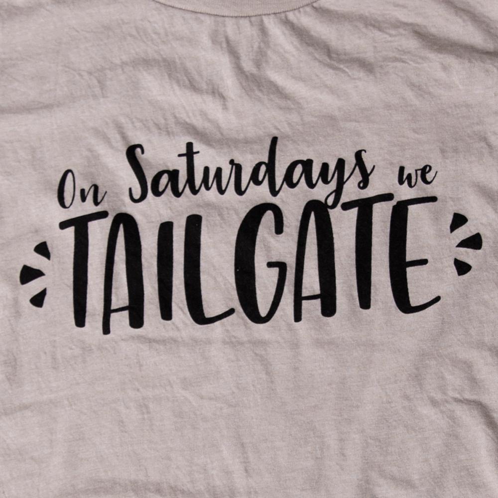 On Saturdays We Tailgate Graphic Tee | Fruit of the Vine Boutique 