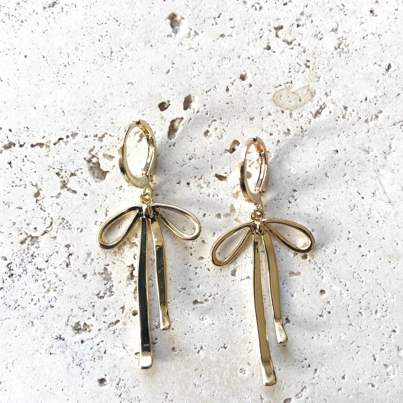 VB&CO Designs Handmade Jewelry Bow Earrings - Gold