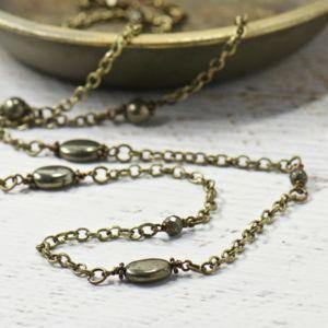 Layering Pyrite Necklace | Fruit of the Vine Boutique 