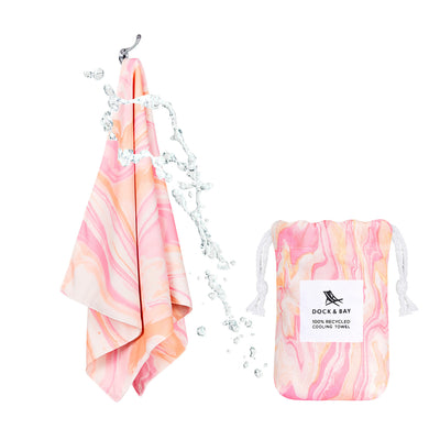 Peach melba towel and bag