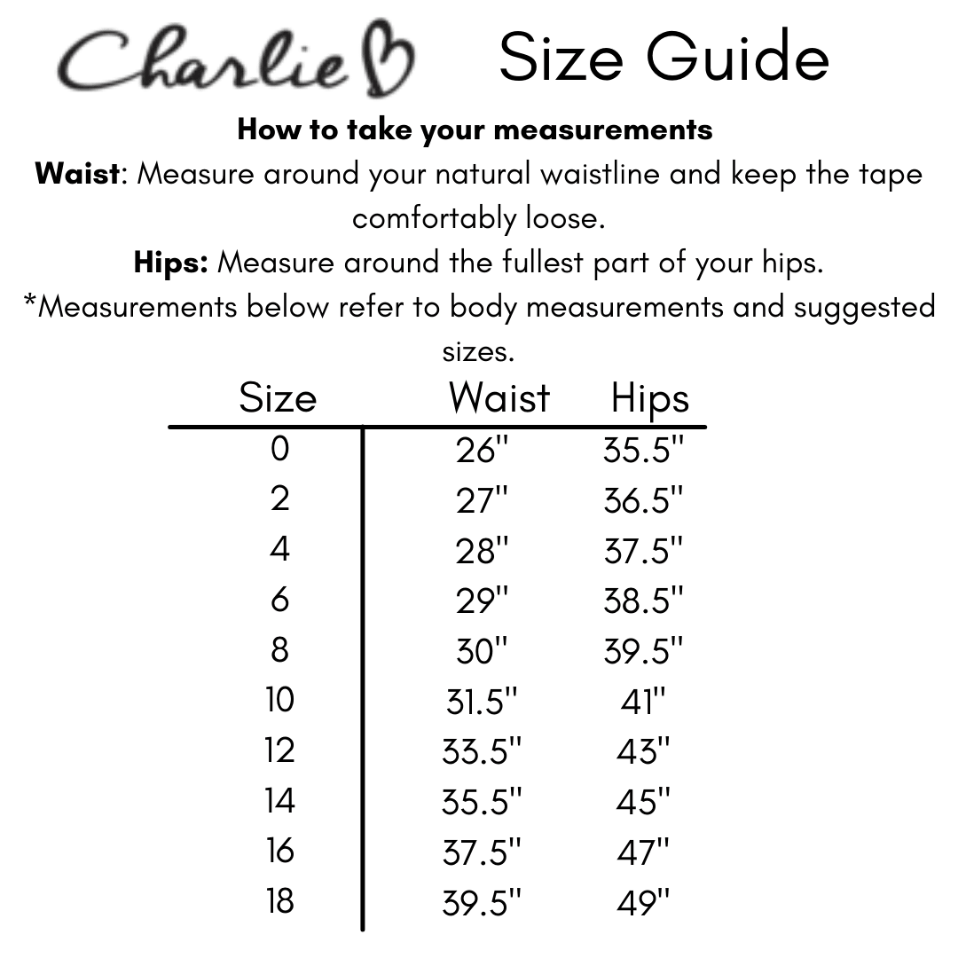 Charlie B size guide