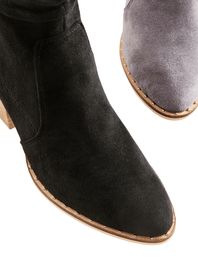 Sueded Slouch Booties | Charlie Paige | Fruit of the Vine Boutique 