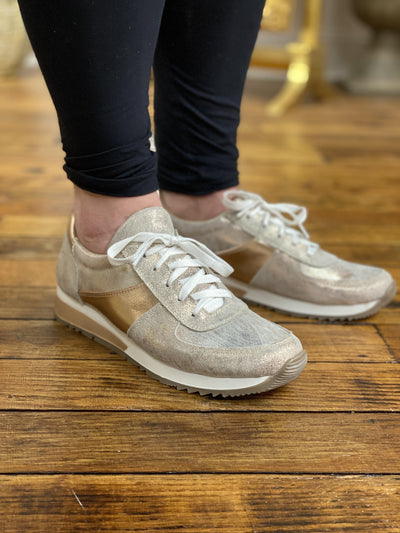 Holly Sneakers in Rose Gold | CoFi Leathers | Fruit of the Vine Boutique 