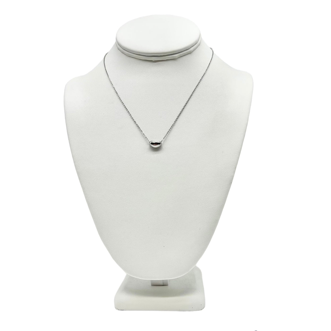 Smooth Finish Bead Pendant Chain Link Necklace