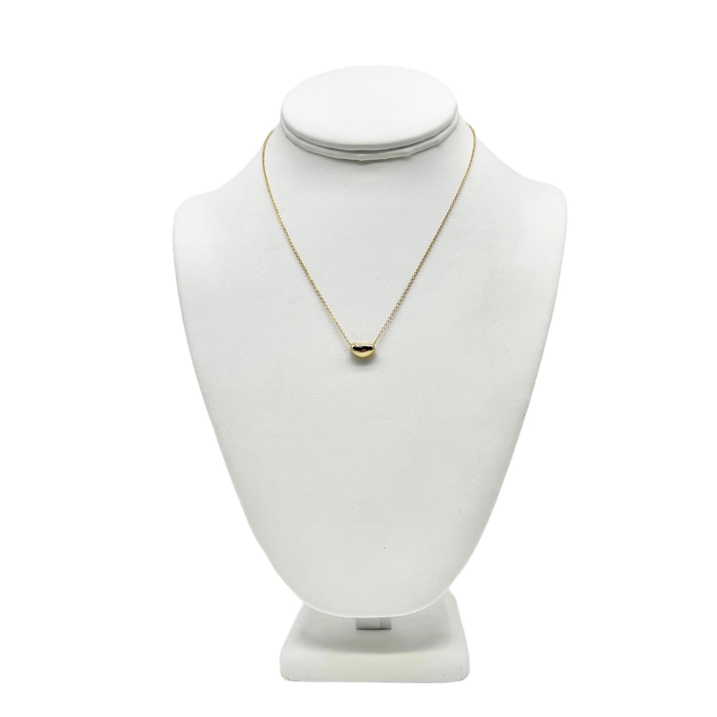 Smooth Finish Bead Pendant Chain Link Necklace