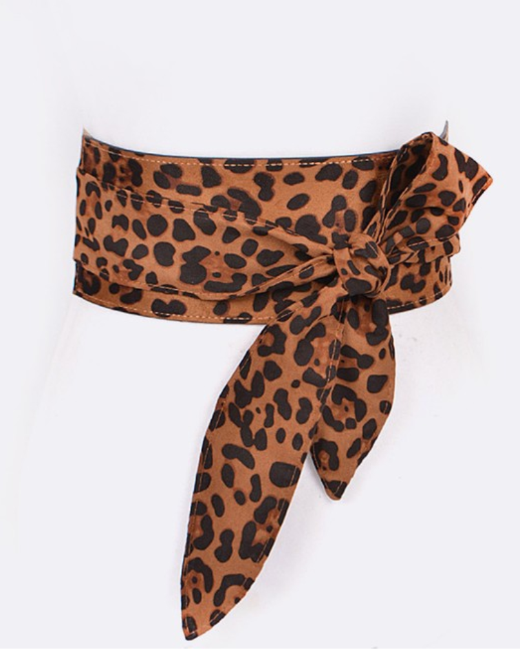 Leopard Print Wrap Belt | Fruit of the Vine Boutique 