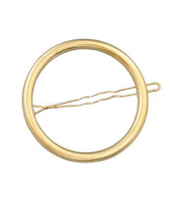 Brushed Gold Circle Hair Clip | Fruit of the Vine Boutique 