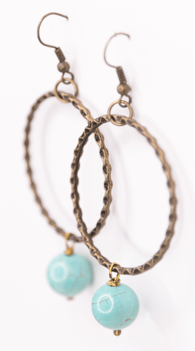 Olivia Turquoise Earrings | Fruit of the Vine Boutique 