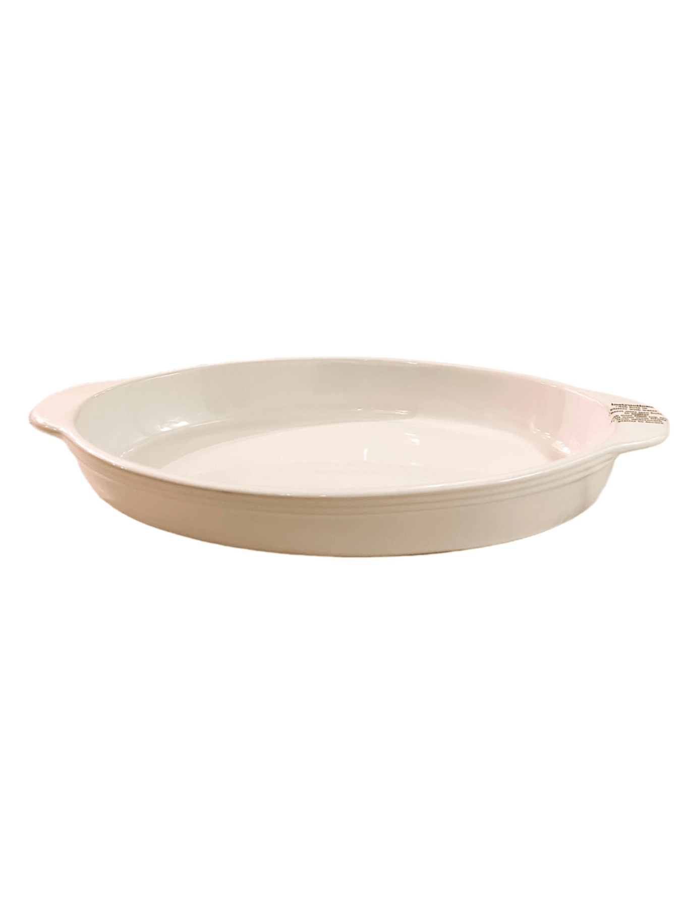Oval baker in an ivory finish