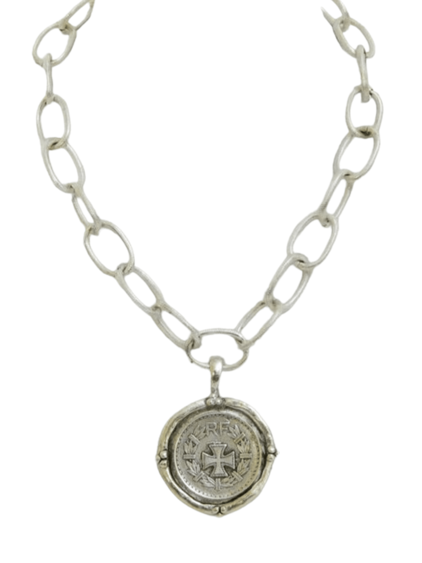 Handcast Silver Cross Necklace | Susan Shaw