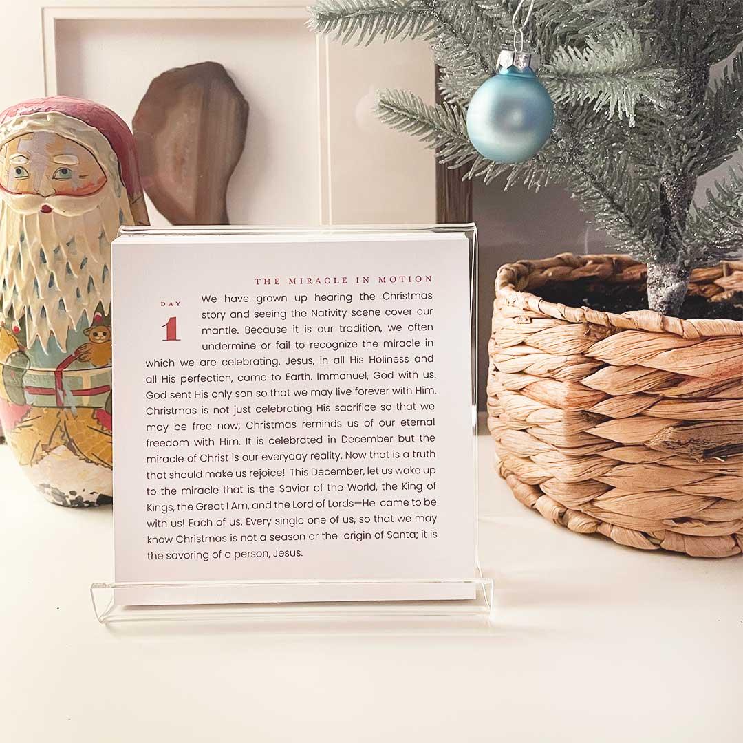 Welcoming the Spirit of Christmas Advent Set with Acrylic Stand | Fruit of the Vine Boutique 